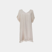 ANNA Sommerkleid mit Quasten beige