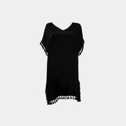 ANNA Sommerkleid mit Quasten schwarz