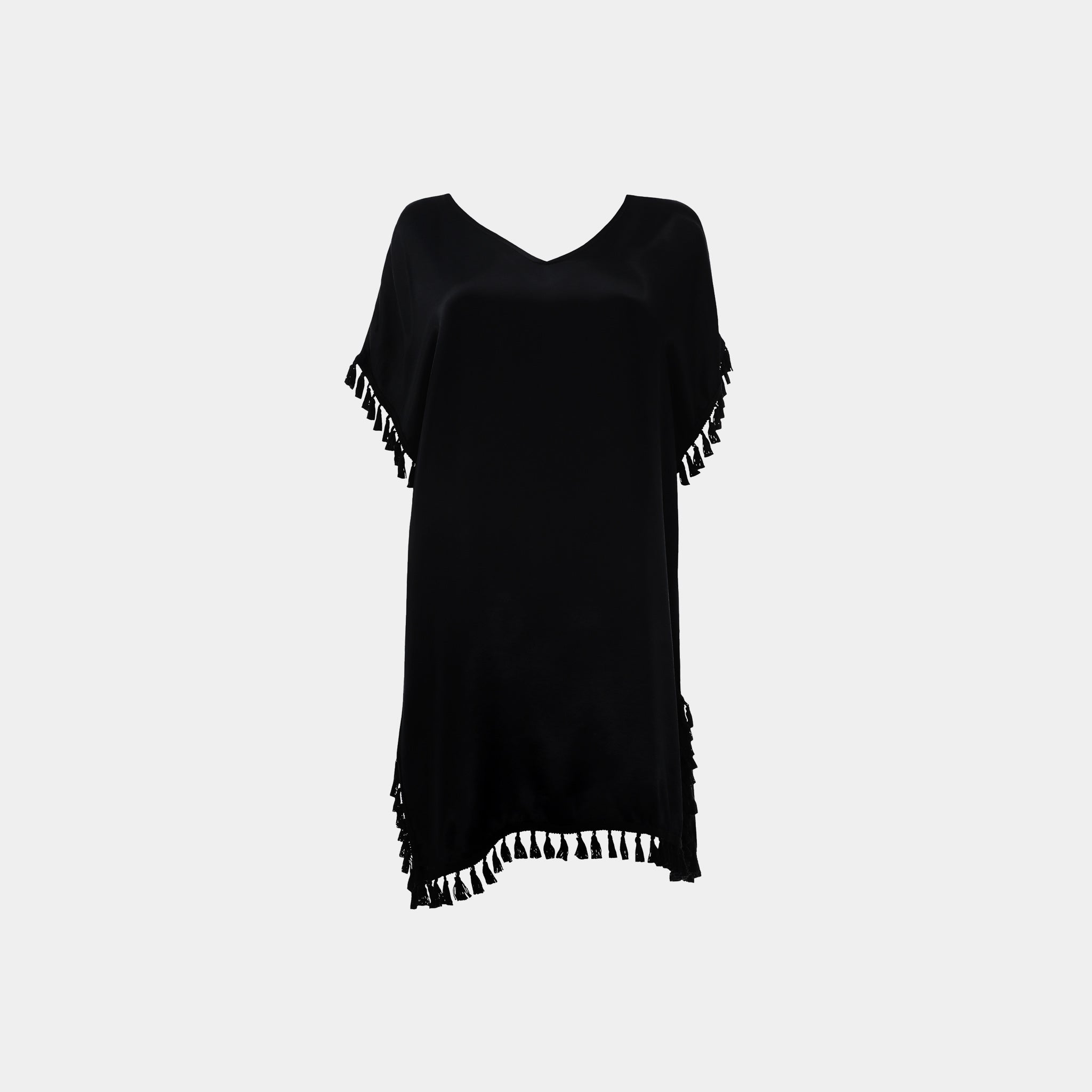 ANNA Sommerkleid mit Quasten schwarz