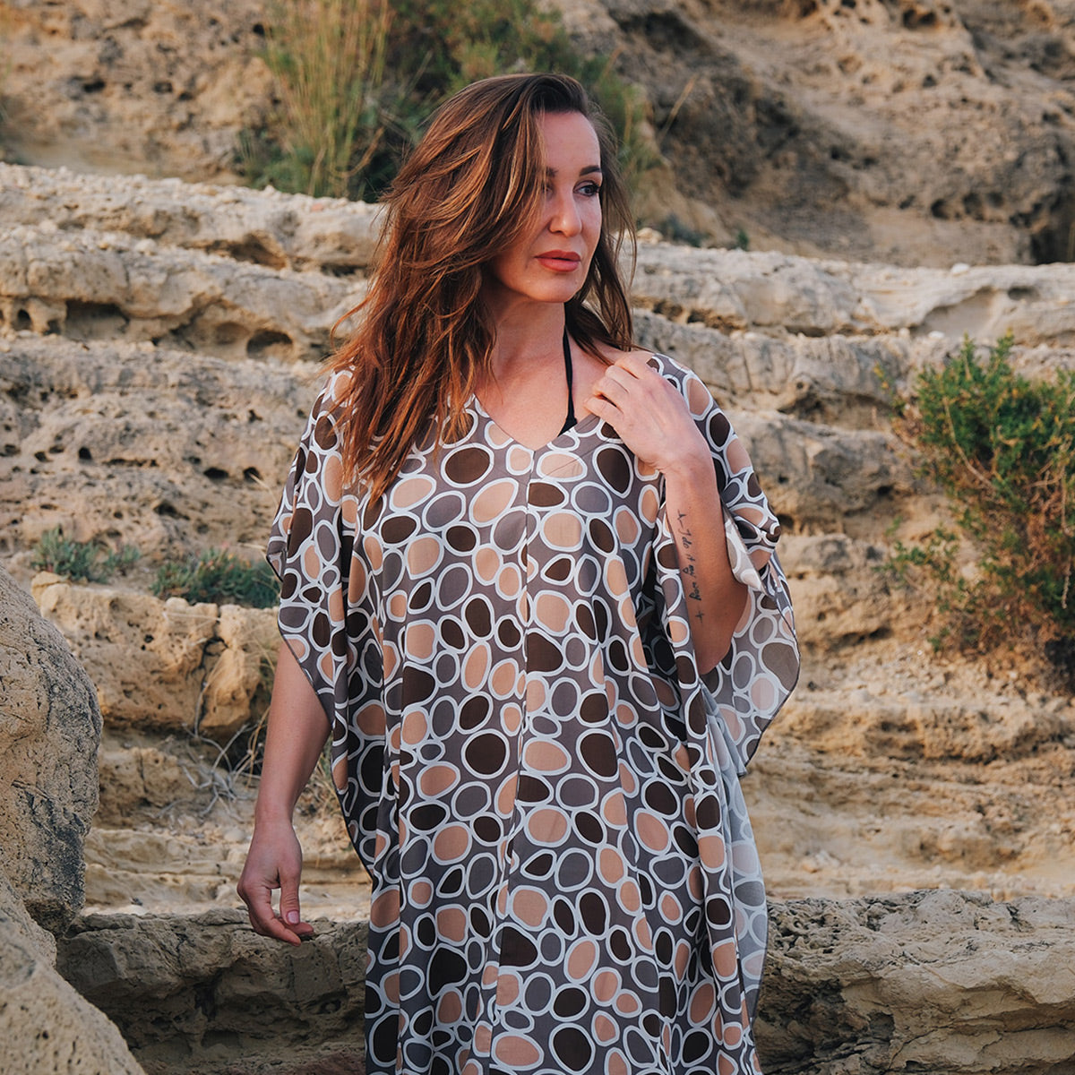 HANNAH leichtes Sommerkleid stone