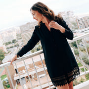 MILA Hemdblusenkleid schwarz