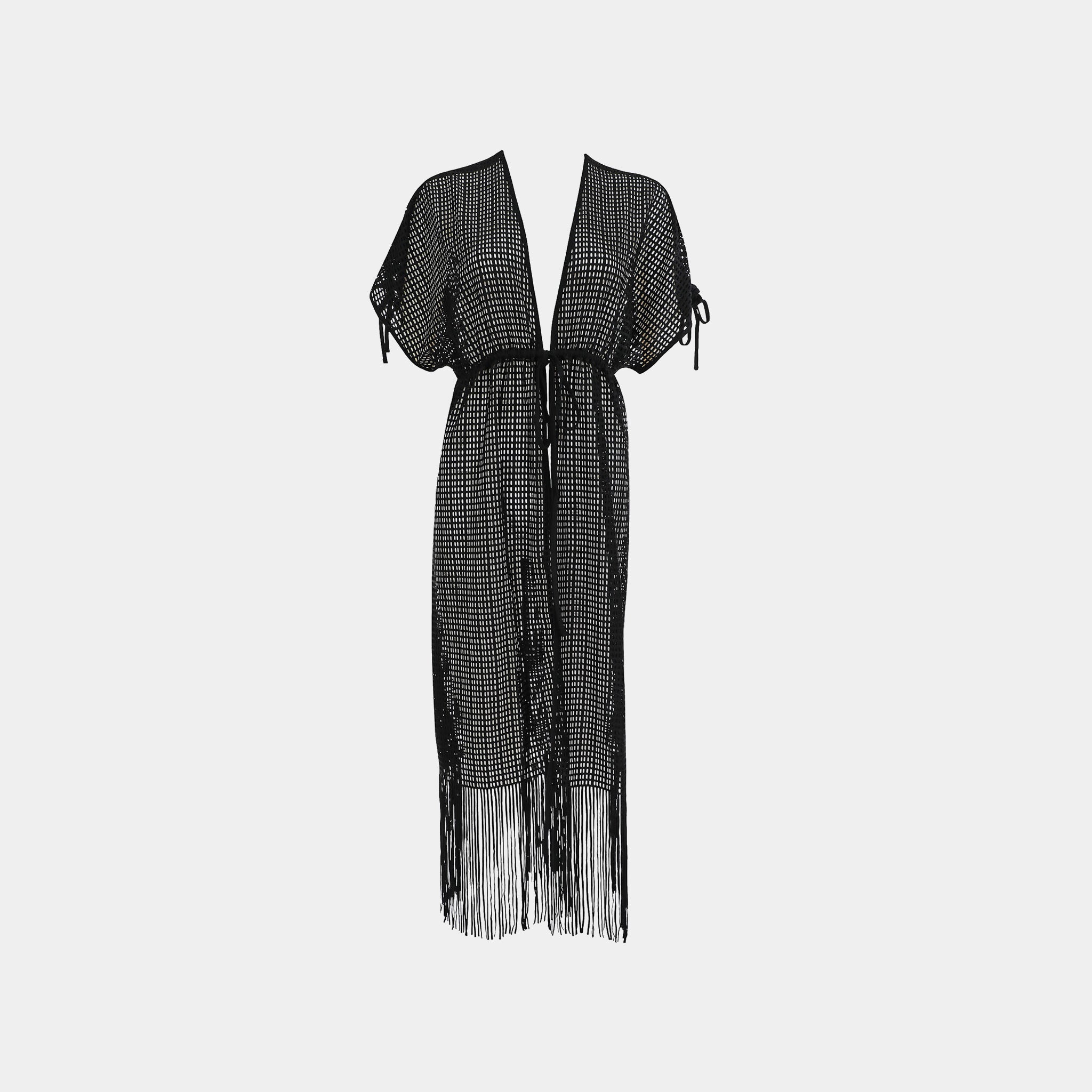 SOPHIA langes Fransenkleid schwarz